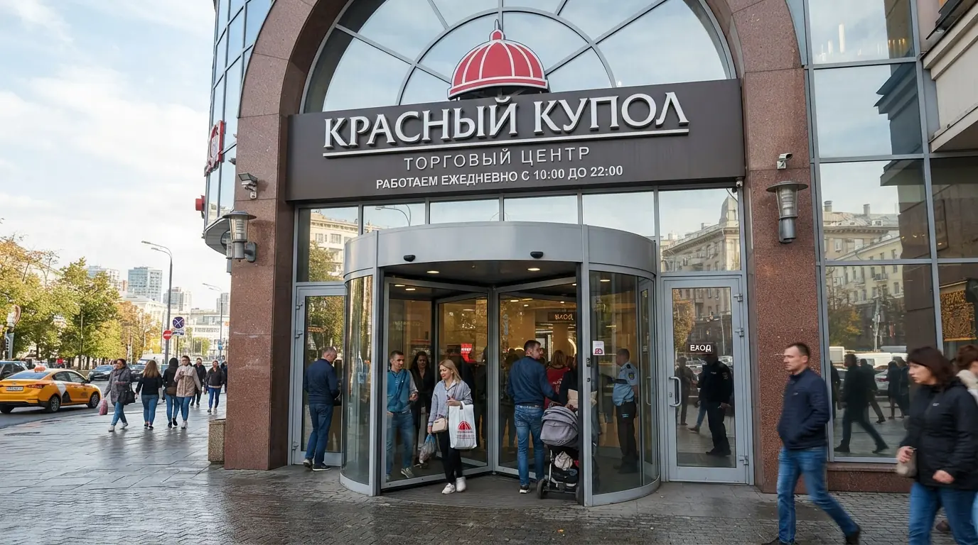 Карусельные двери — готовая конструкция, вид 3